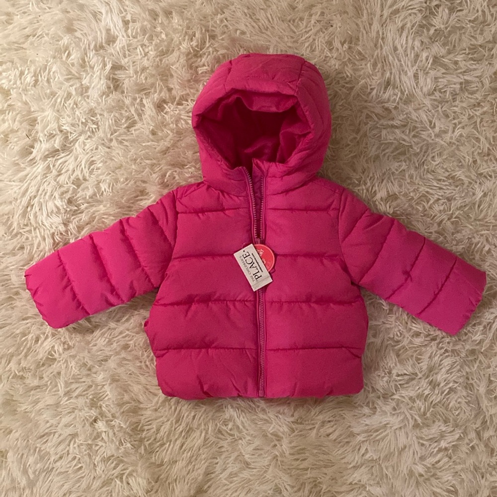 Bright pink baby girl winter coat!